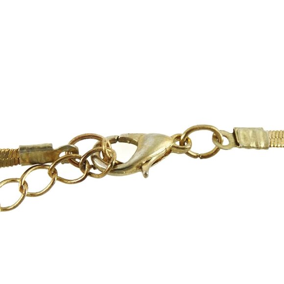 Red Rhinestone Cross Pendant on Flat Chain Necklace Religious Jewelry - Picture 3 of 4